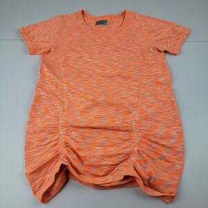 Athleta Fast Track Ruched Compression Top Women's Medium Orange